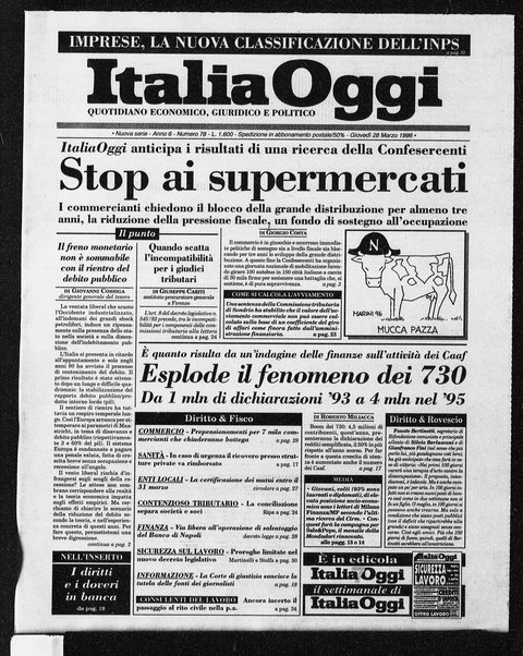 Italia oggi : quotidiano di economia finanza e politica